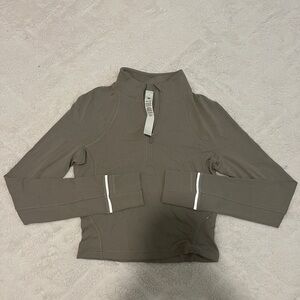 lululemon rulu ribbed cropped half zip